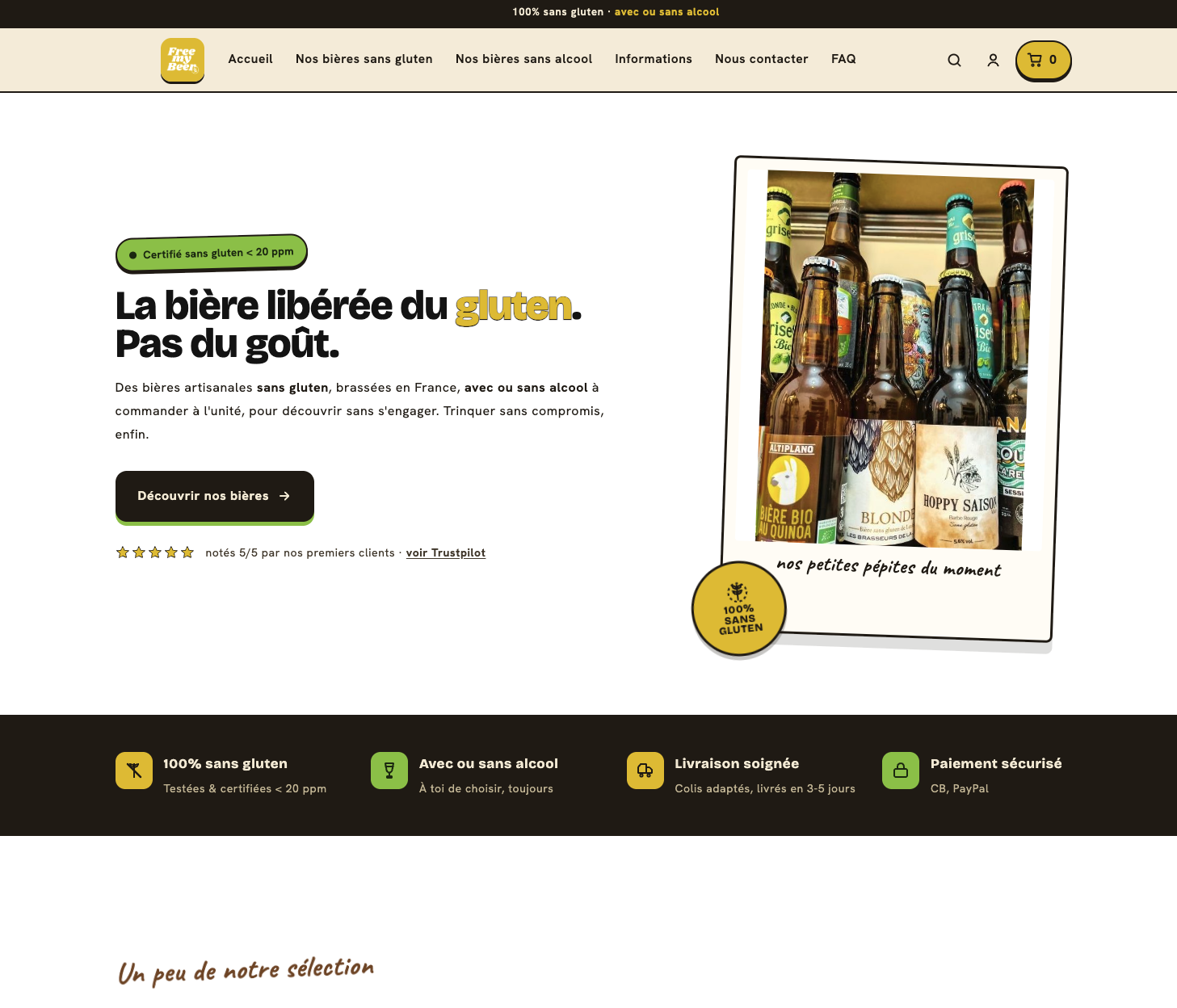 Home page shopify free my beer