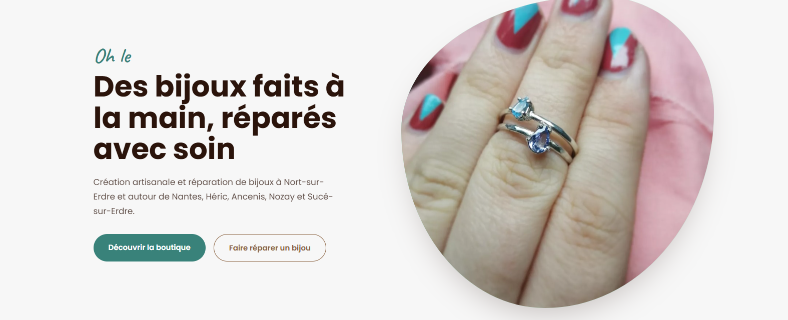 Oh le Kayou : site vitrine WordPress pour une bijoutière artisane